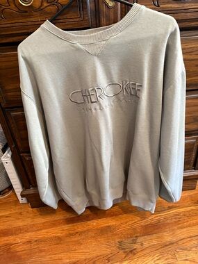 Cherokee Embroidered Crewneck Sweatshirt - Sage